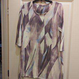 Fun tunic, purple, pink and cream!